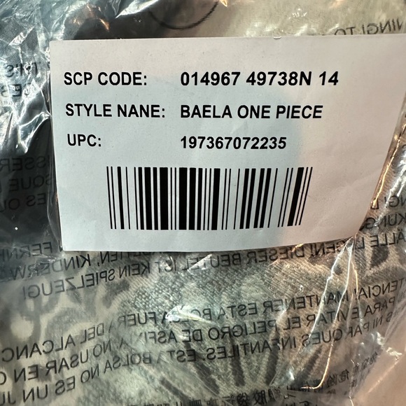 Lilly Pulitzer Baela One Piece Luna Blue Palm Beach Petals Size 14 New - Picture 5 of 5